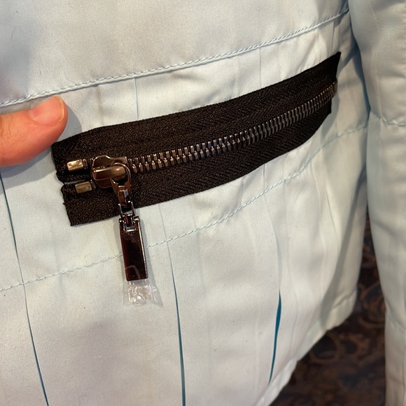 Doncaster Robin Egg Blue Jacket | Size 4 | NWT | Zip-Up Pastel Business Blazer - Picture 4 of 14